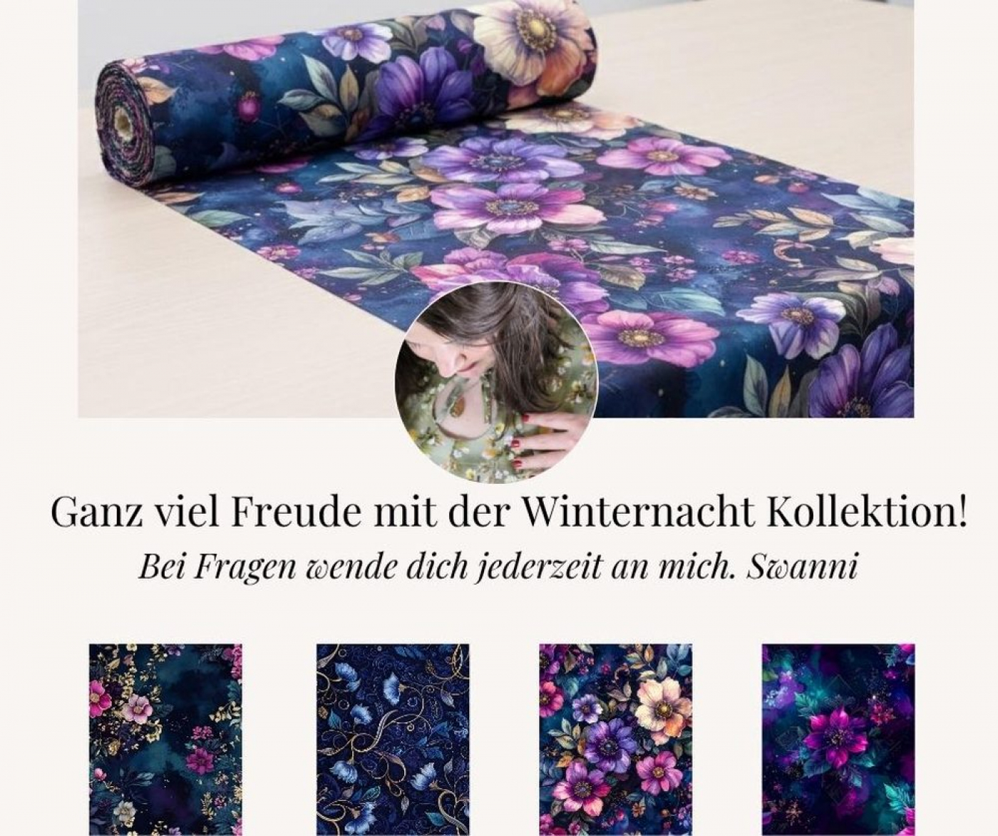 "Winternacht Kollektion": Morgenfrost I Modal French Terry I mit Überbreite